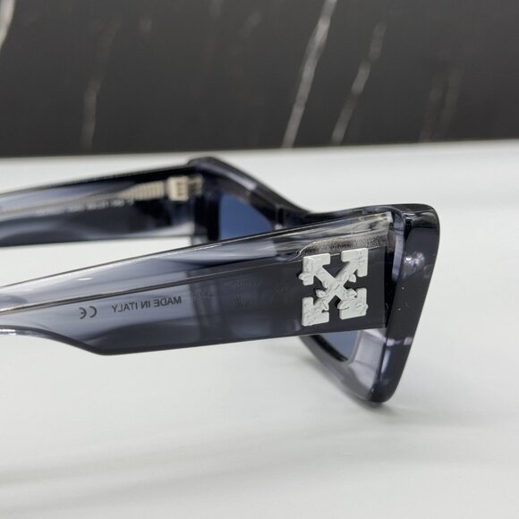 NEW OFF-WHITE SUNGLASSES, GREY BLUE WOMEN EYEWEAR OFF-WHITE ACCRA Navy Marble - Picture 9 of 12